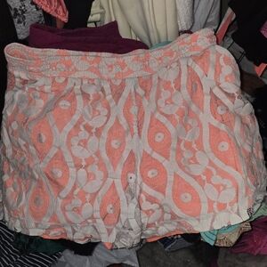 Lane Bryant Coral Lace Overlay Shorts 18/20